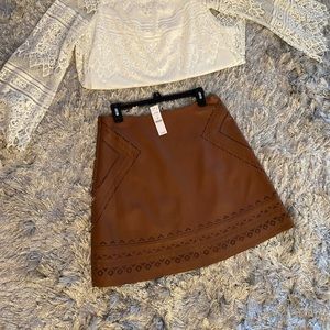 White House Black Market leather skirt size 8 New